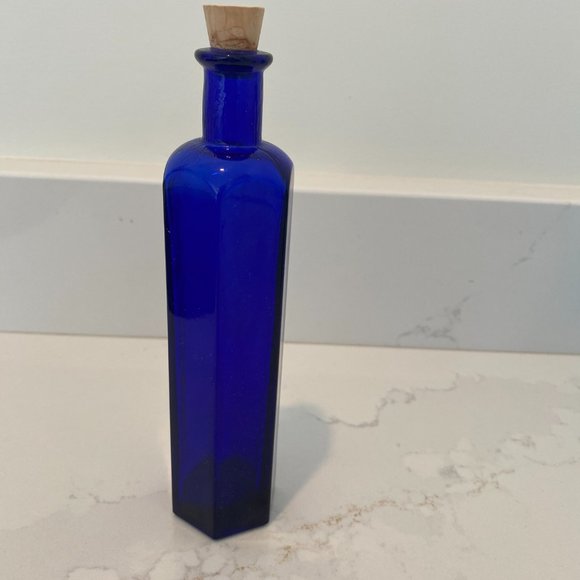 Apothecary Bottles, Set Of Six, Various Sizes, Blue And Green, With Corks - Picture 13 of 16